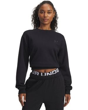Under Armour Vida Icon Fleece Crop Sweater - Zwart