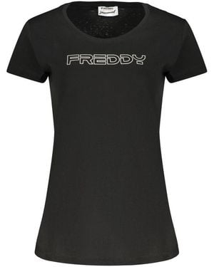 Freddy Zwarte Katoenen T-Shirt
