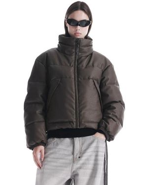 KRAKATAU Narwaru Faux Leather Puffer Qw543 - Zwart