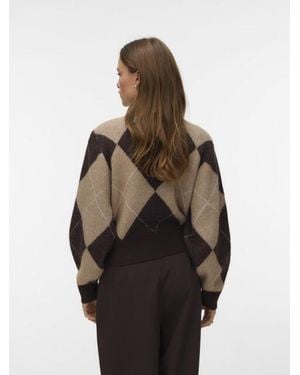 Vero Moda Vmdarla Ls Rollneck Pullover 10350491 Chocolate Torte - Bruin
