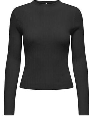 ONLY Onlcoco Life Ls Rib Mock Neck Cc Knt - Zwart