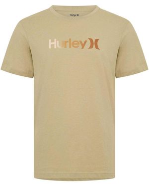 Hurley Groot Logo T-Shirt - Naturel