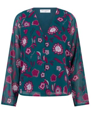 Lofty Manner Blouse Meva Dessin - Blauw