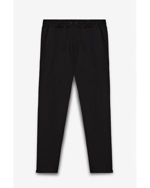 Grimelange Straight Leg Drawstring Joggers - Black