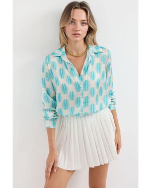Bigdart Satin Geweven Knopshirt - Blauw