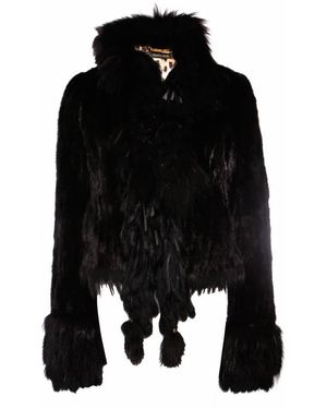 Roberto Cavalli Zwarte Nerts Bontjas