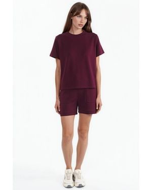 Hiccup Crew Neck Embroidered Two-Piece Co-Ord Set