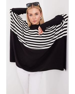 Bigdart Oversized Acrylic Crew Neck Jumper - Black