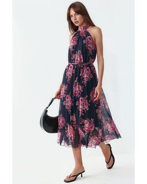 Busem Floral Maxi Dress With Tie Detail - Multicolour