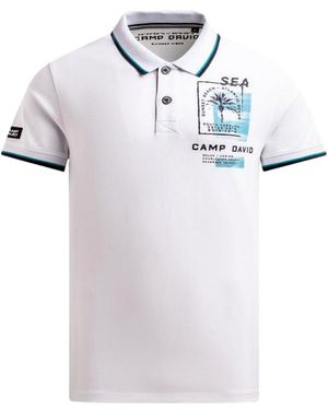 Camp David Poloshirt - Wit