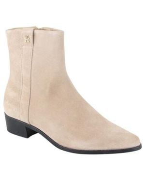 Tommy Hilfiger Fw0Fw08981-Acc Enkellaarzen Gekleed - Naturel