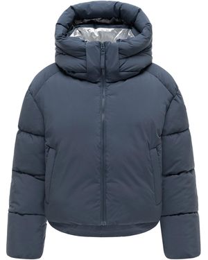 Marikoo Zilvaa Winterjas – Korte Pufferjas Met Afneembare Capuchon - Blauw
