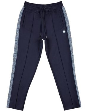 Pretty Green Slim-Fit Joggingbroek Met Biesjes Voor Met Paisleypatroon (Marine) - Blauw