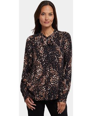 NYDJ Stropdasblouse - Zwart