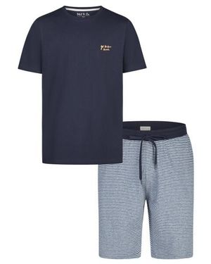 Phil & Co. Berlin Shortama Korte Pyjama Set Donkerblauw/Grijs