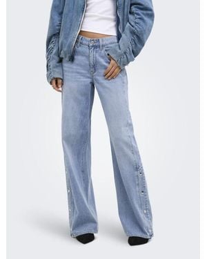 ONLY Onlhope Hw Wide Button Dnm Pim - Blauw