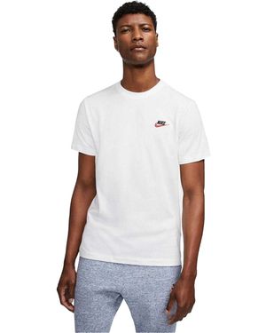 Nike Club T-Shirt (Wit, Zwart, Rood)