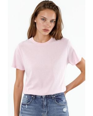 Busem Plain Crew Neck Cotton T-Shirt - White