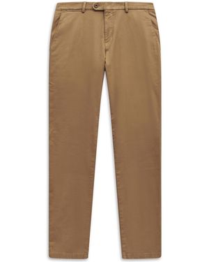 Bugatti Herren Chino Modern Fit Broek Van Katoen-Stretch - Naturel