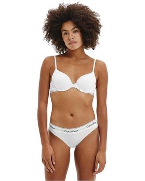 Calvin Klein Lichtgewicht, Moderne Slipjes Van Katoenmix Voor - Bruin