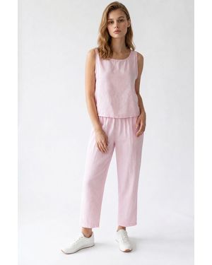 MixRay Sleeveless Crepe Jumpsuit - Red