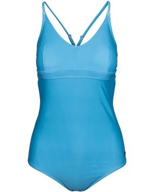 Trespass Ladies Mimi Plain One Piece Swimsuit (Storm) - Blue
