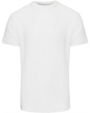 Threadbare Falkland-T-Shirt Van Gebreid Materiaal Voor - Wit