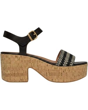 Fitflop Eloise Leren Plateausandalen Voor - Bruin