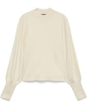 Vero Moda Vmhollykaris Ls Funnelneck Pullover 10347145 Birch - Naturel
