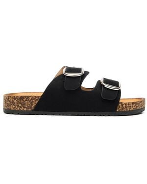 SOLESISTER Alexis Footbed Sandals - Black