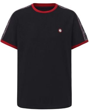 Pretty Green Paisley Logo T-Shirt (Zwart, Rood)