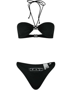 Off-White c/o Virgil Abloh Off Arrow Logo Bikini Top Set - Zwart