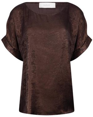 Nukus Top Korte Mouw Nkf01024 Irene - Bruin