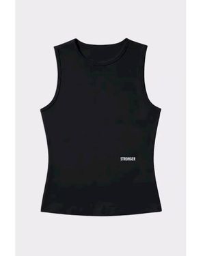 Stronger Signature Slim Tank Top Training Singlet - Zwart