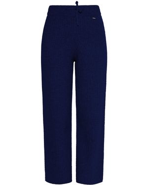 Dreimaster Gebreide Broek Dames Marine - Blauw