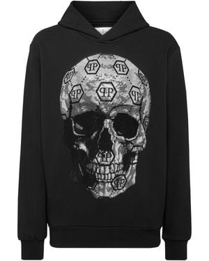Philipp Plein Sweatshirt Met Capuchon Skull - Zwart