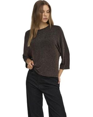 ONLY Onlcarol 3/4 Glitter Batwing Top Cs Jrs/Fros - Zwart