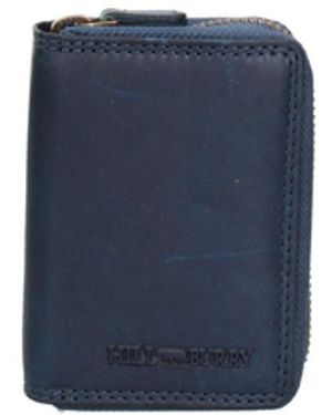 Hill Burry Wallet Cognac - Blauw