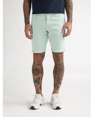 Petrol Industries Jackson Gekleurde Denim Short Coconut - Blauw