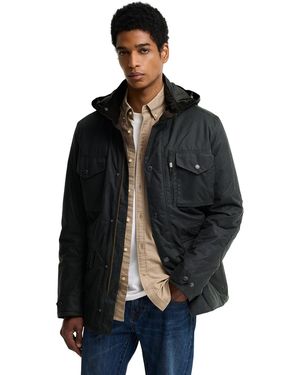 Barbour Wax Jas Met Capuchon - Zwart