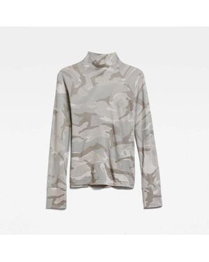 G-Star Turtle Neck Slim Aop Ls Wmn Dessin - Grijs
