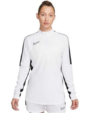 Nike Performance Zip Neck Trainings Sweatshirt Zwart) - Grijs