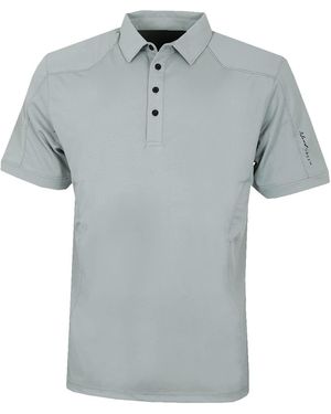 Island Green Topstitched Golf Polo Shirt (Battleship) - Blue