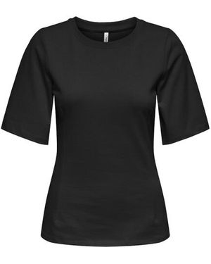 ONLY Onlmarie Life Ss Waist Top Jrs - Zwart