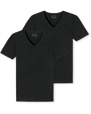 Schiesser T-Shirt - Zwart