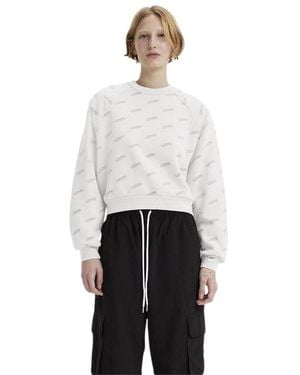 Levi's Logo Crew Neck Sweatshirt (Helder) - Wit