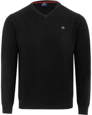 GIORGIO Polyester V Hals Trui - Zwart