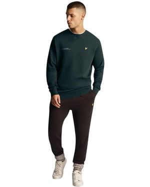 Lyle & Scott Ordinate Logo Katoenen Sweatshirt - Groen