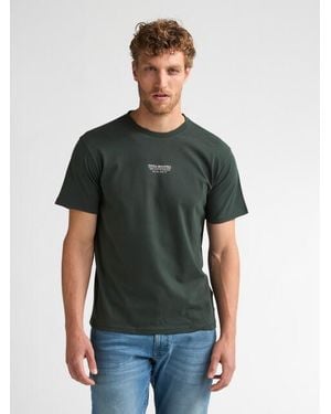 Petrol Industries Industries T-Shirt Met Borstprint - Groen