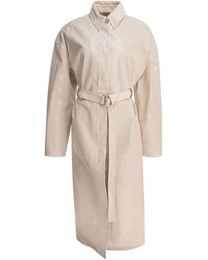 Max Mara Leather Coat - Natural